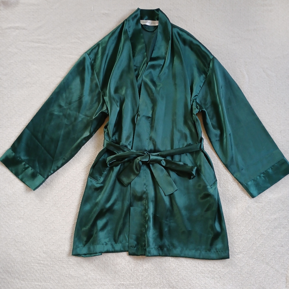 victorias secret 90s boudoir satin tie robe 90s vintage old money jewel glam os